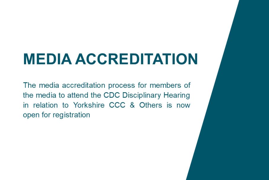 Media accreditation applications for the ECB v Yorkshire CCC & Others hearing are now being accepted
