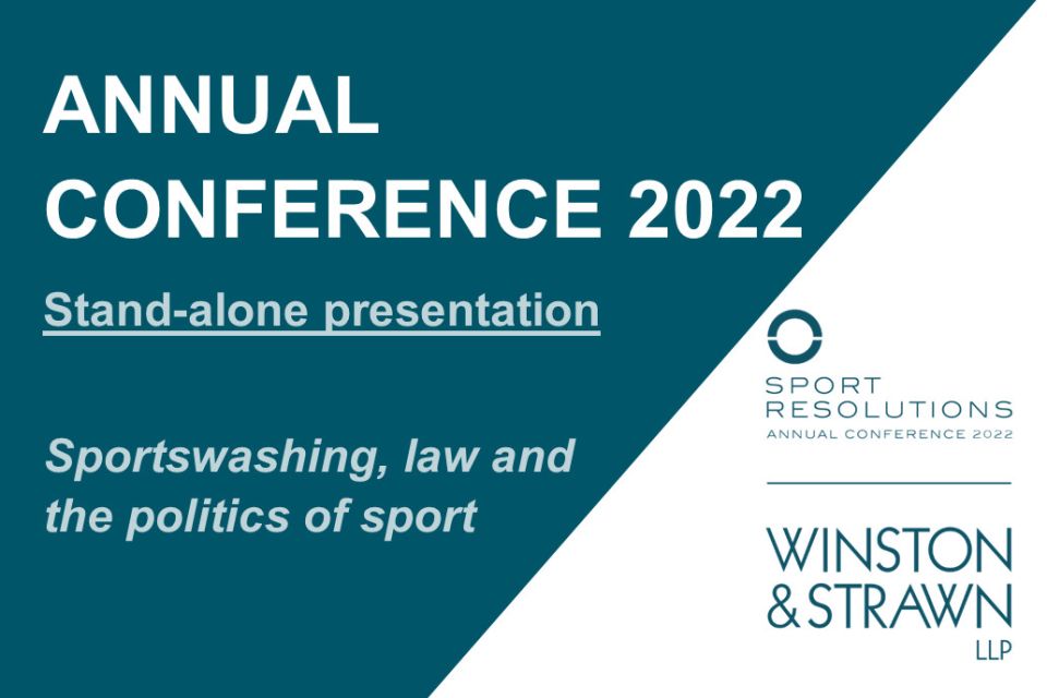 Sport Resolutions Annual Conference 2022 Session Announcement