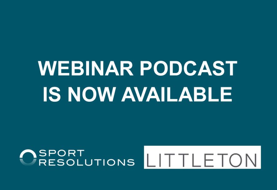 “Independent Reviews and Investigations in Sport” webinar podcast is now available 