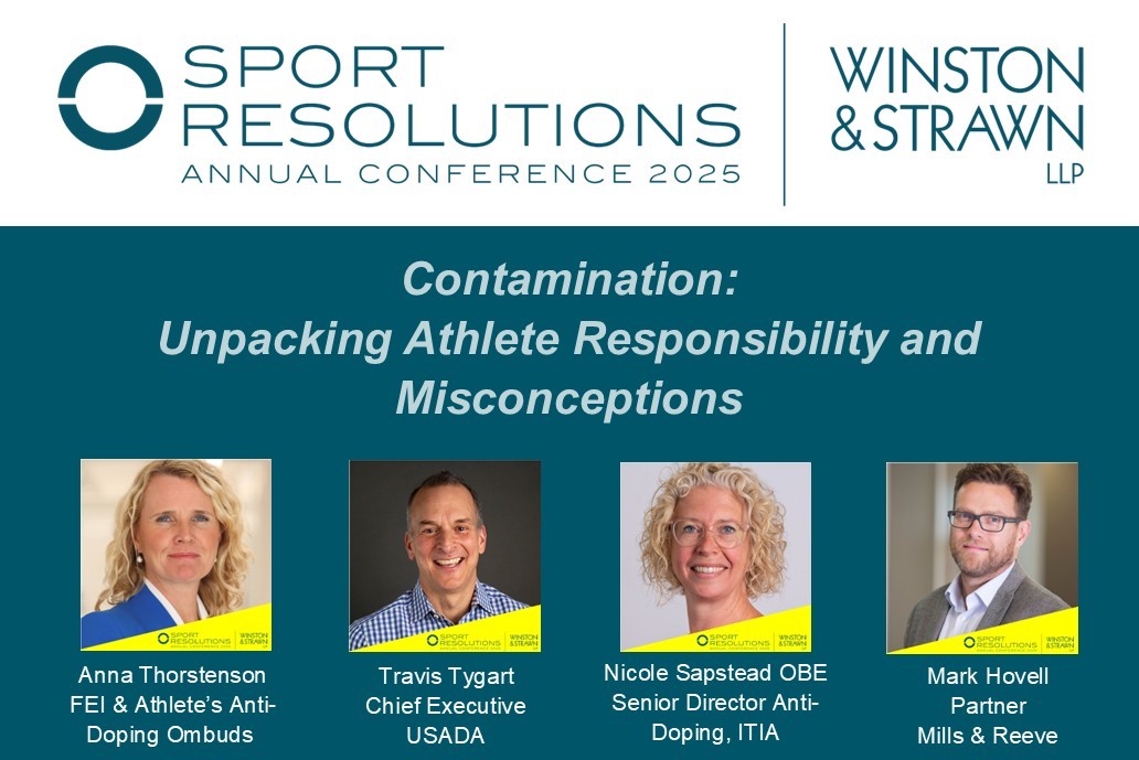Speaker Announcement | Sport Resolutions Annual Conference in Association with Winston & Strawn LLP