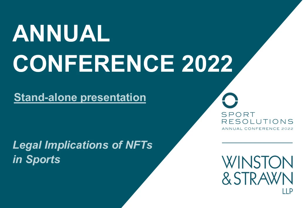 Legal implications of NFTs in sports