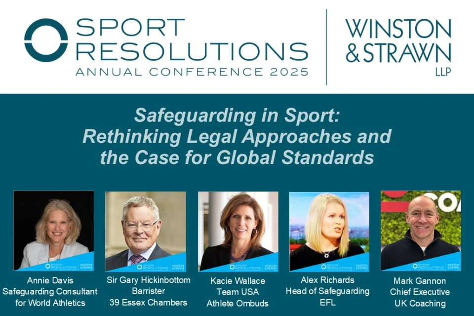 Speaker Announcement | Sport Resolutions Annual Conference in Association with Winston & Strawn LLP