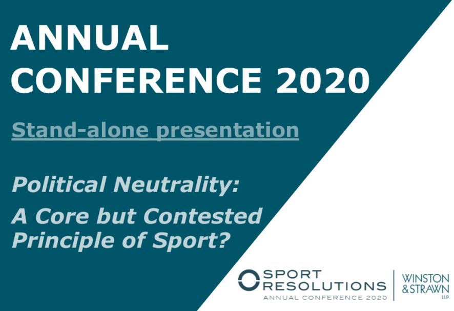 Sport Resolutions Annual Conference 2020 | Session Announcement