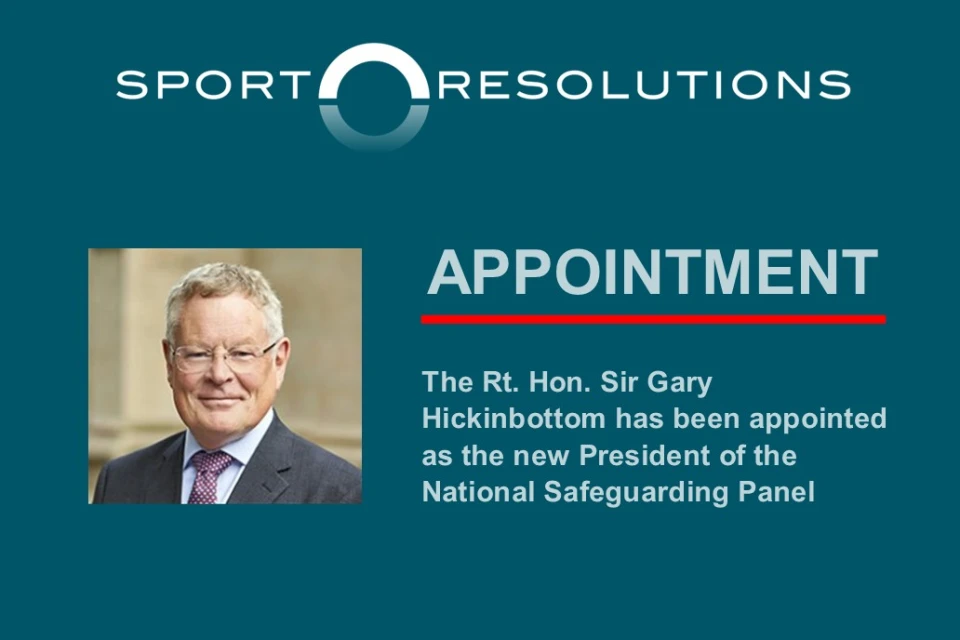 The Rt. Hon. Sir Gary Hickinbottom appointed as the new President of the National Safeguarding Panel