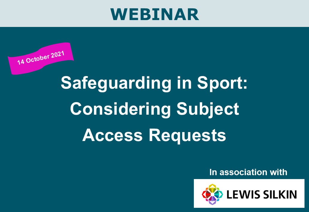 WEBINAR | Safeguarding in Sport: Considering Subject Access Requests