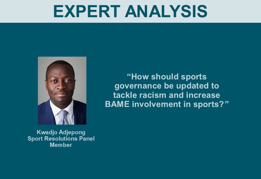 How should sports governance be updated to tackle racism and increase BAME involvement in sports?