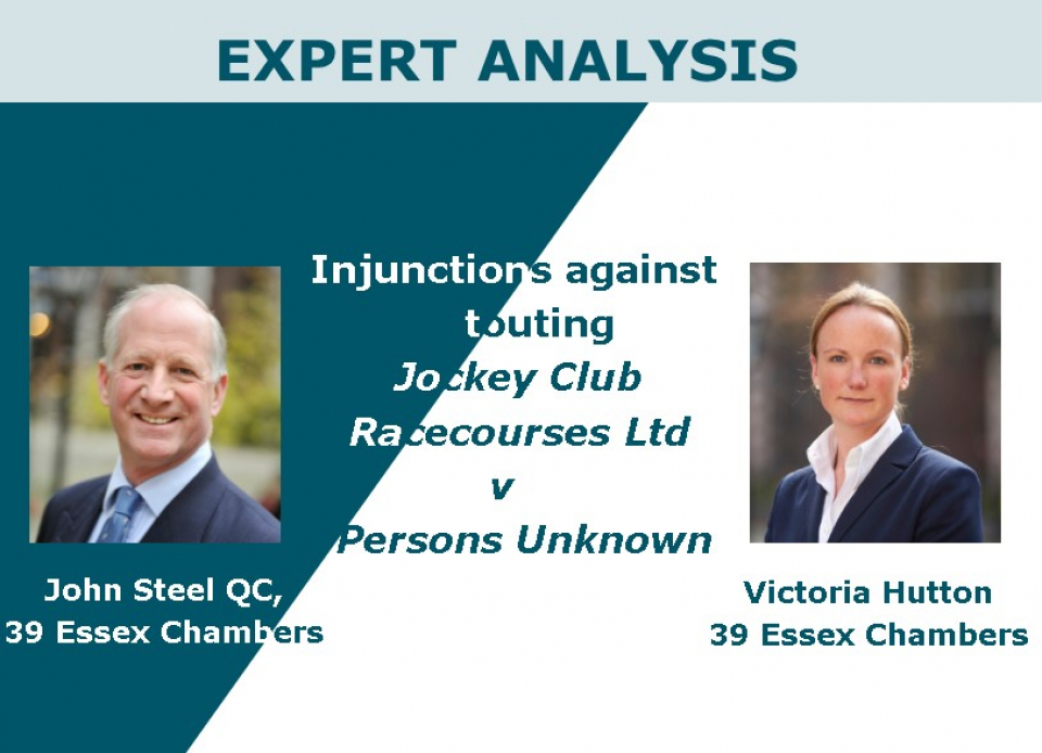Injunctions against touting – Jockey Club Racecourses Ltd v Persons Unknown