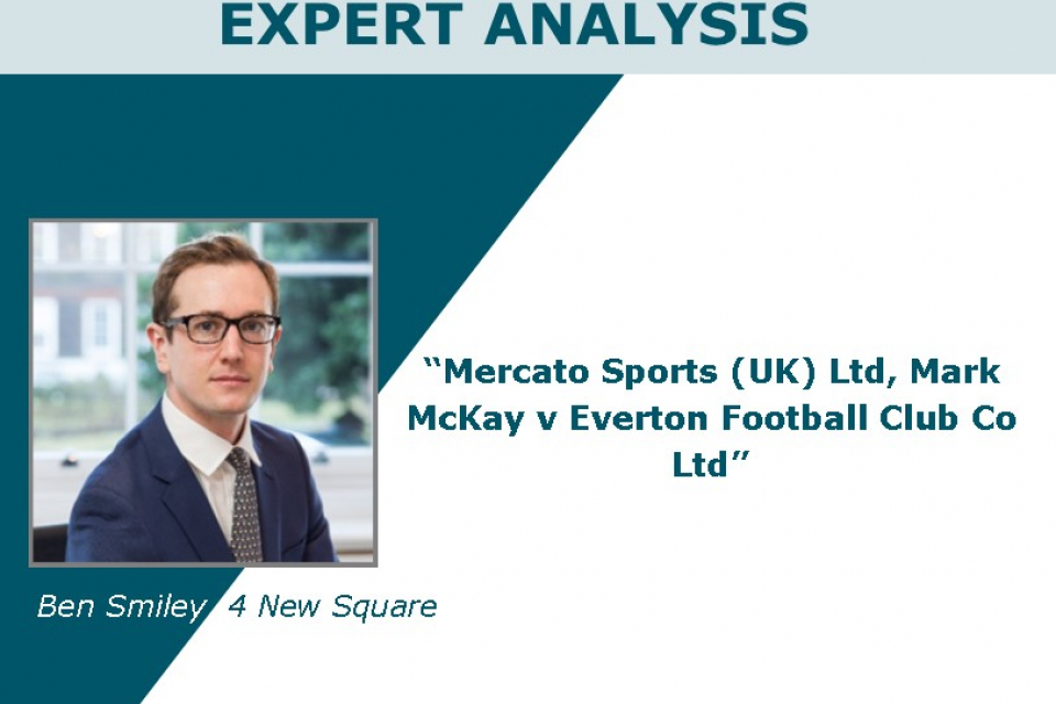 Mercato Sports (UK) Ltd, Mark McKay v Everton Football Club Co Ltd [2018] EWHC 1567